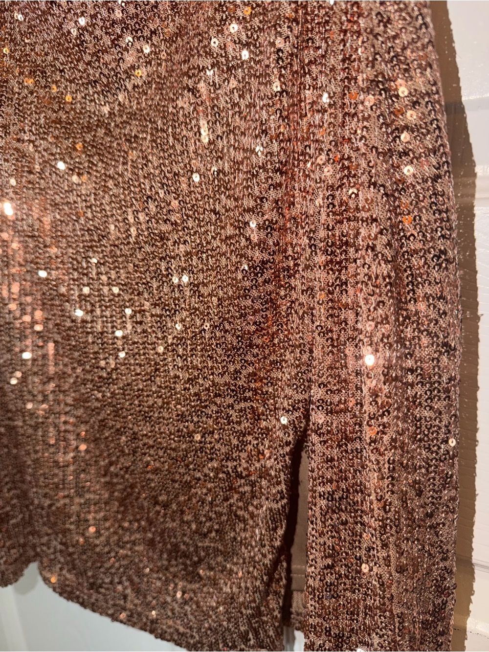✨ Windsor Brown Sequin Open Back College Party Cocktail Dress Medium 🤎 - Picture 4 of 11